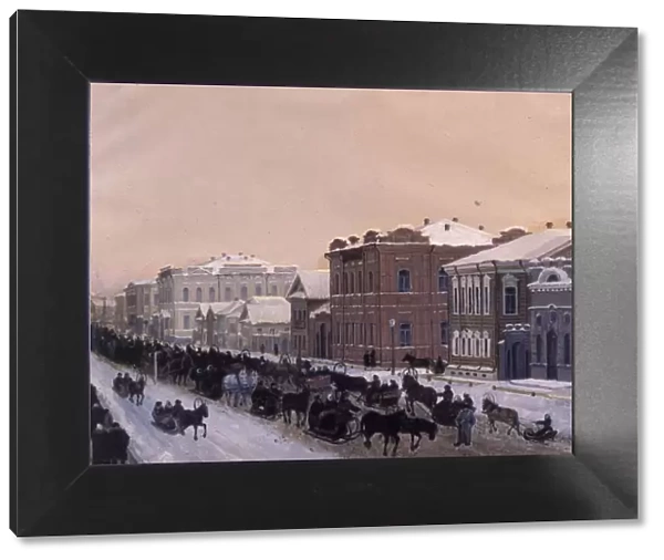 Tomsk, Magistratskaya Street during the Shrovetide in 1897, 1897. Creator: Kosharov