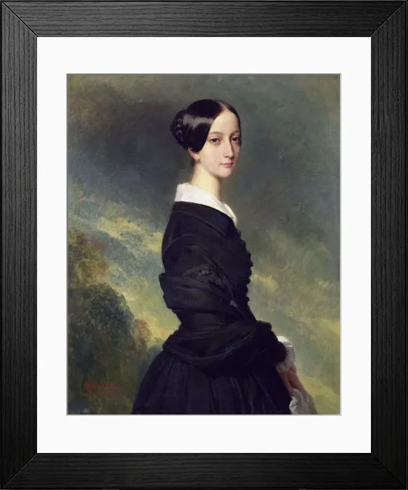 Framed Print : Portrait of Princess Francisca of Brazil (1824-1898), 1844. Creator: Winterhalter Framed Print : Portrait of Princess Francisca of Brazil (1824-1898), 1844. Creator: Winterhalter