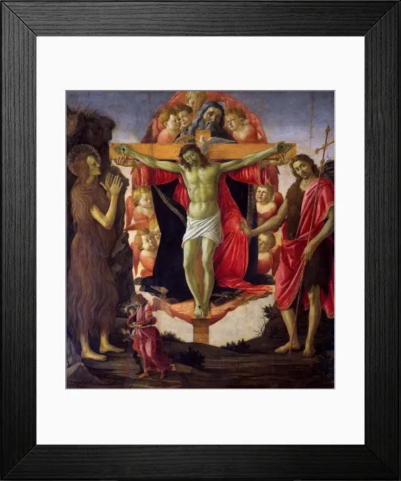 Framed Print : The Holy Trinity with Saints John the Baptist, Mary Magdalen, Tobias and Raphael, 1491-1493 Framed Print : The Holy Trinity with Saints John the Baptist, Mary Magdalen, Tobias and Raphael, 1491-1493