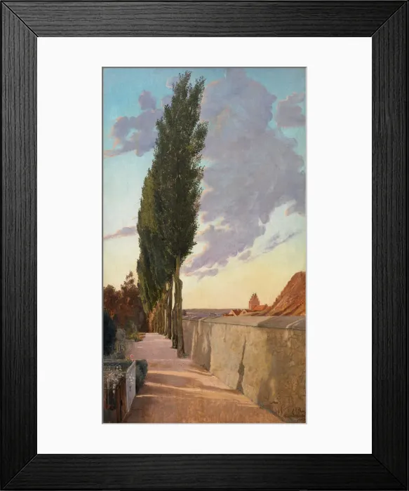 Framed Print : Landscape with Poplars. September Evening, 1895. Creator: Ring, Laurits Andersen (1854-1933) Framed Print : Landscape with Poplars. September Evening, 1895. Creator: Ring, Laurits Andersen (1854-1933)