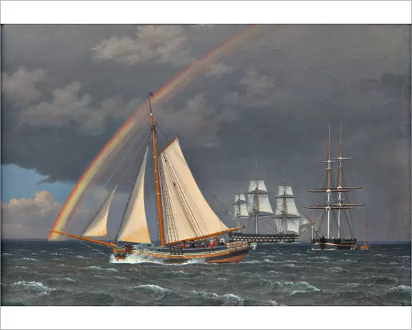Rainbow over the Lake, 1836. Creator: Eckersberg, Christoffer-Wilhelm (1783-1853)
