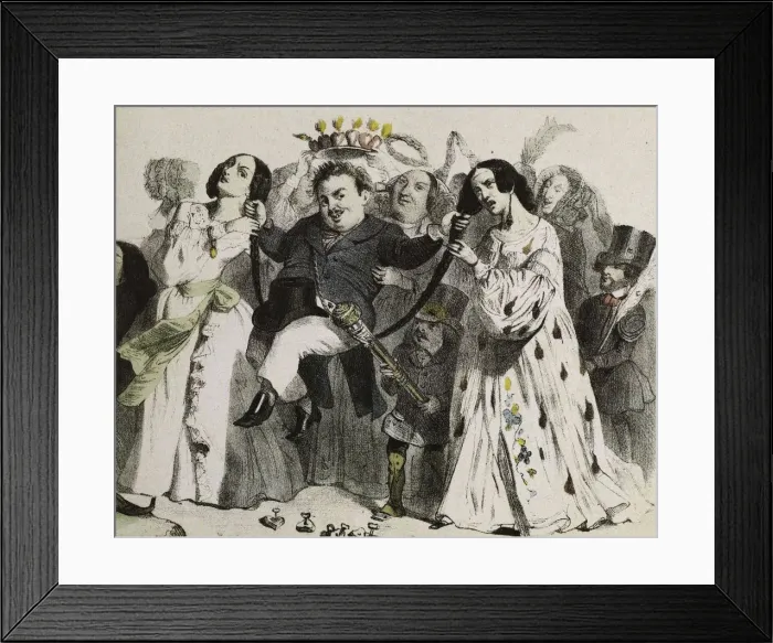 Framed Print : Honore de Balzac, the most prolific of our authors, supported and crowned by women, 1839 Framed Print : Honore de Balzac, the most prolific of our authors, supported and crowned by women, 1839