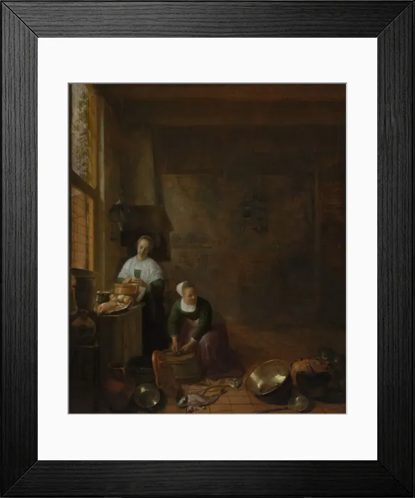 Framed Print : A Kitchen, ca. 1643. Creator: Hendrik Martensz. Sorgh Framed Print : A Kitchen, ca. 1643. Creator: Hendrik Martensz. Sorgh