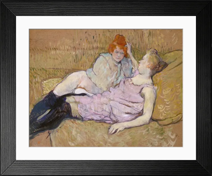 Framed Print : The Sofa, ca. 1894-96. Creator: Henri de Toulouse-Lautrec Framed Print : The Sofa, ca. 1894-96. Creator: Henri de Toulouse-Lautrec