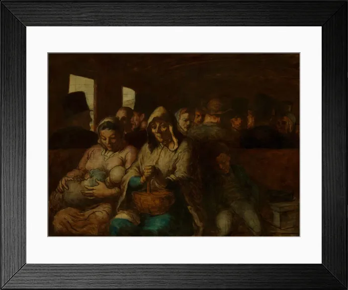 Framed Print : The Third-Class Carriage, ca. 1862-64. Creator: Honore Daumier Framed Print : The Third-Class Carriage, ca. 1862-64. Creator: Honore Daumier