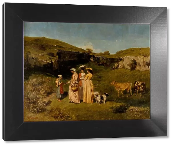 Young Ladies of the Village, 1851-52. Creator: Gustave Courbet