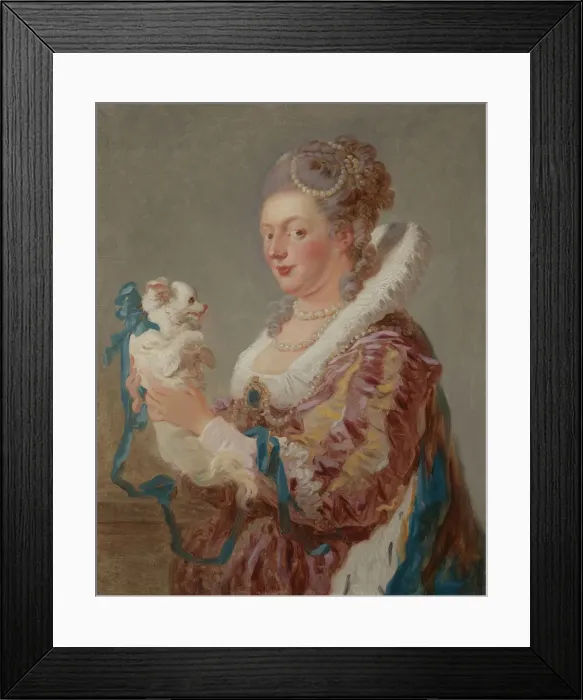 Framed Print : A Woman with a Dog, ca. 1769. Creator: Jean-Honore Fragonard Framed Print : A Woman with a Dog, ca. 1769. Creator: Jean-Honore Fragonard