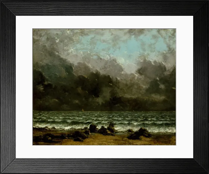 Framed Print : The Sea, 1865 or later. Creator: Gustave Courbet Framed Print : The Sea, 1865 or later. Creator: Gustave Courbet