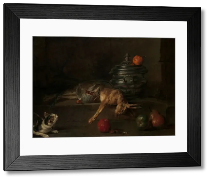 Framed Print : The Silver Tureen, ca. 1728-30. Creator: Jean-Simeon Chardin Framed Print : The Silver Tureen, ca. 1728-30. Creator: Jean-Simeon Chardin