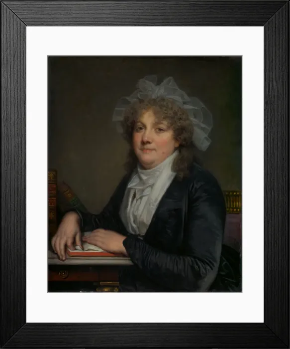 Framed Print : Madame Jean-Baptiste Nicolet (Anne Antoinette Desmoulins, 1743-1817), late 1780s. Creator Framed Print : Madame Jean-Baptiste Nicolet (Anne Antoinette Desmoulins, 1743-1817), late 1780s. Creator