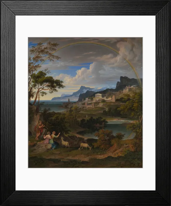 Framed Print : Heroic Landscape with Rainbow, 1824. Creator: Joseph Anton Koch Framed Print : Heroic Landscape with Rainbow, 1824. Creator: Joseph Anton Koch