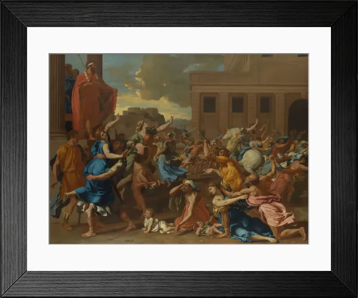 Framed Print : The Abduction of the Sabine Women, probably 1633-34. Creator: Nicolas Poussin Framed Print : The Abduction of the Sabine Women, probably 1633-34. Creator: Nicolas Poussin