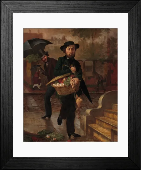 Framed Print : Young Husband: First Marketing, 1854. Creator: Lilly Martin Spencer Framed Print : Young Husband: First Marketing, 1854. Creator: Lilly Martin Spencer