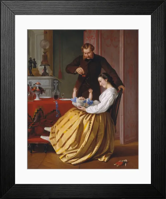 Framed Print : Conversation Piece, ca. 1851-52. Creator: Lilly Martin Spencer Framed Print : Conversation Piece, ca. 1851-52. Creator: Lilly Martin Spencer
