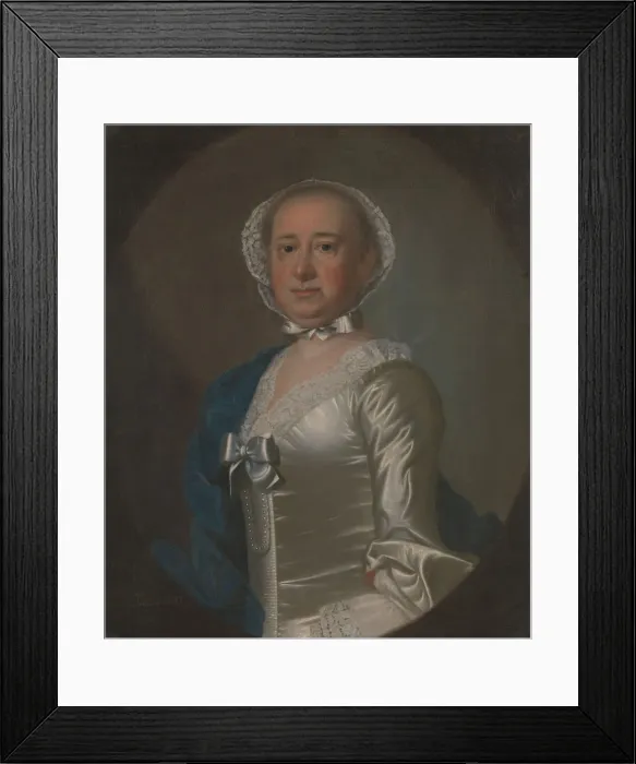 Framed Print : Mrs. Gabriel Manigault, 1757. Creator: Jeremiah Theus Framed Print : Mrs. Gabriel Manigault, 1757. Creator: Jeremiah Theus