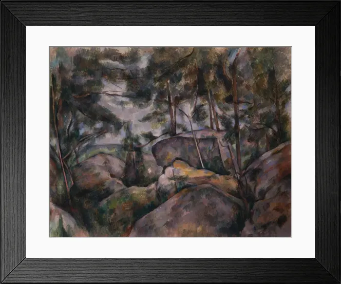 Framed Print : Rocks in the Forest, 1890s. Creator: Paul Cezanne Framed Print : Rocks in the Forest, 1890s. Creator: Paul Cezanne