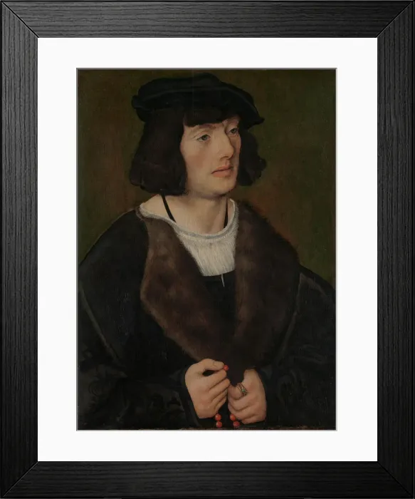 Framed Print : Portrait of a Man with a Rosary, ca. 1508. Creator: Lucas Cranach the Elder Framed Print : Portrait of a Man with a Rosary, ca. 1508. Creator: Lucas Cranach the Elder
