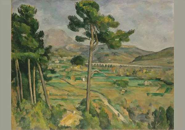 Mont Sainte-Victoire and the Viaduct of the Arc River Valley, 1882-85. Creator: Paul Cezanne