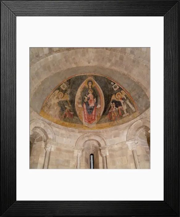 Framed Print : The Virgin and Child in Majesty and the Adoration of the Magi, ca. 1100. Creator: Master of Pedret