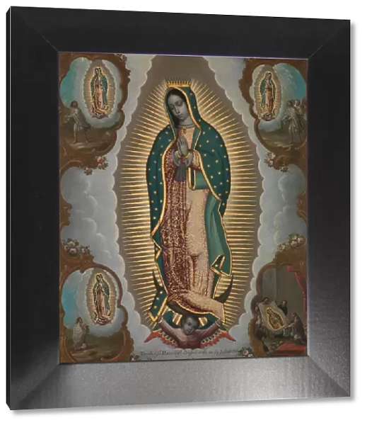 The Virgin of Guadalupe with the Four Apparitions, 1773. Creator: Nicolas Enriquez
