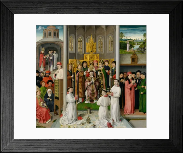 Framed Print : Scenes from the Life of Saint Augustine of Hippo, ca. 1490. Creator: Master of Saint Augustine Framed Print : Scenes from the Life of Saint Augustine of Hippo, ca. 1490. Creator: Master of Saint Augustine