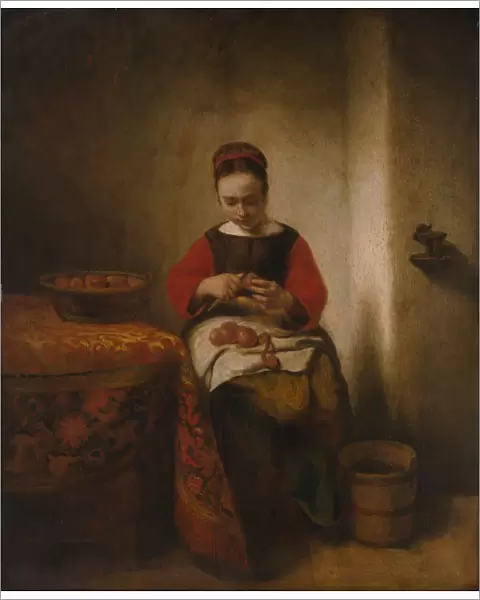 Young Woman Peeling Apples, ca. 1655. Creator: Nicolaes Maes