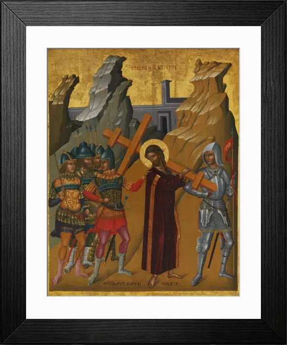 Framed Print : Christ Bearing the Cross. Creator: Nicholas Tzafouris Framed Print : Christ Bearing the Cross. Creator: Nicholas Tzafouris
