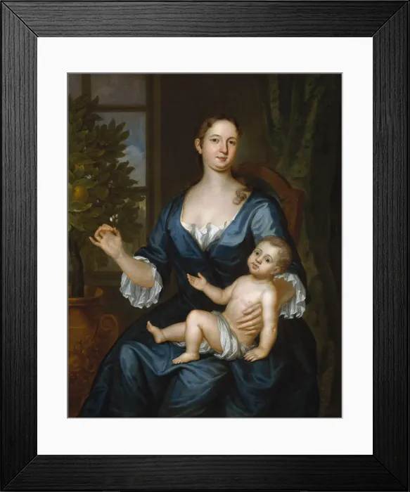 Framed Print : Mrs. Francis Brinley and Her Son Francis, 1729. Creator: John Smibert Framed Print : Mrs. Francis Brinley and Her Son Francis, 1729. Creator: John Smibert