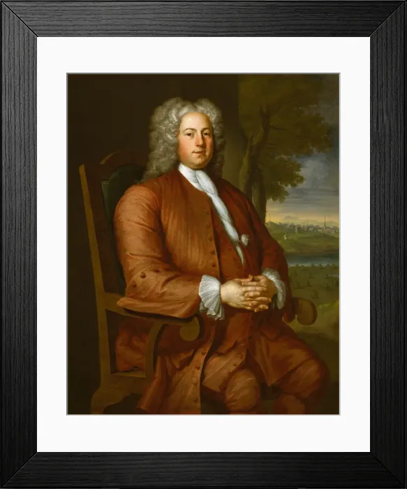 Framed Print : Francis Brinley, 1729. Creator: John Smibert Framed Print : Francis Brinley, 1729. Creator: John Smibert