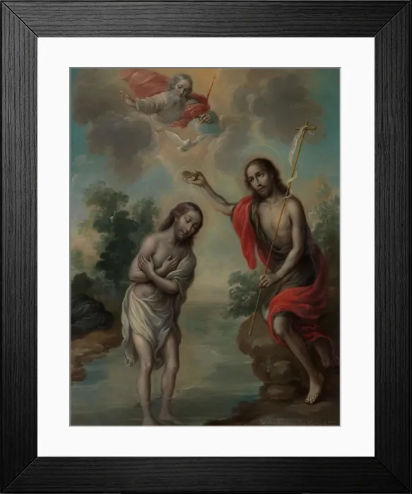 Framed Print : The Baptism of Christ, 1773. Creator: Nicolas Enriquez Framed Print : The Baptism of Christ, 1773. Creator: Nicolas Enriquez