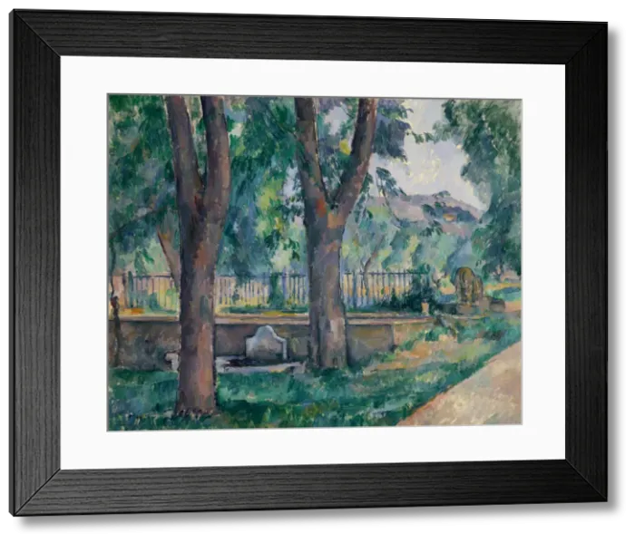 Framed Print : The Pool at Jas de Bouffan, ca. 1885-86. Creator: Paul Cezanne Framed Print : The Pool at Jas de Bouffan, ca. 1885-86. Creator: Paul Cezanne