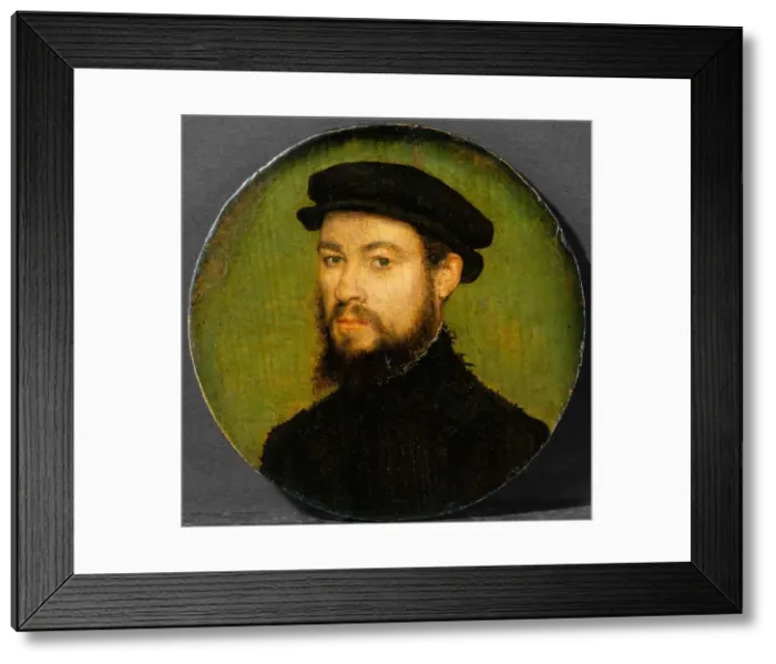 Framed Print : Portrait of a Man, ca. 1545. Creator: Corneille de Lyon Framed Print : Portrait of a Man, ca. 1545. Creator: Corneille de Lyon