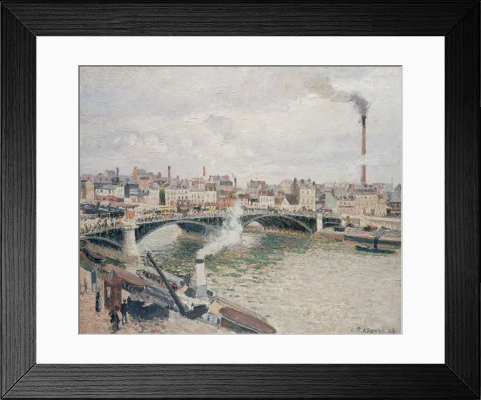 Framed Print : Morning, An Overcast Day, Rouen, 1896. Creator: Camille Pissarro Framed Print : Morning, An Overcast Day, Rouen, 1896. Creator: Camille Pissarro