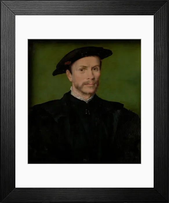 Framed Print : Portrait of a Bearded Man in Black. Creator: Corneille de Lyon Framed Print : Portrait of a Bearded Man in Black. Creator: Corneille de Lyon