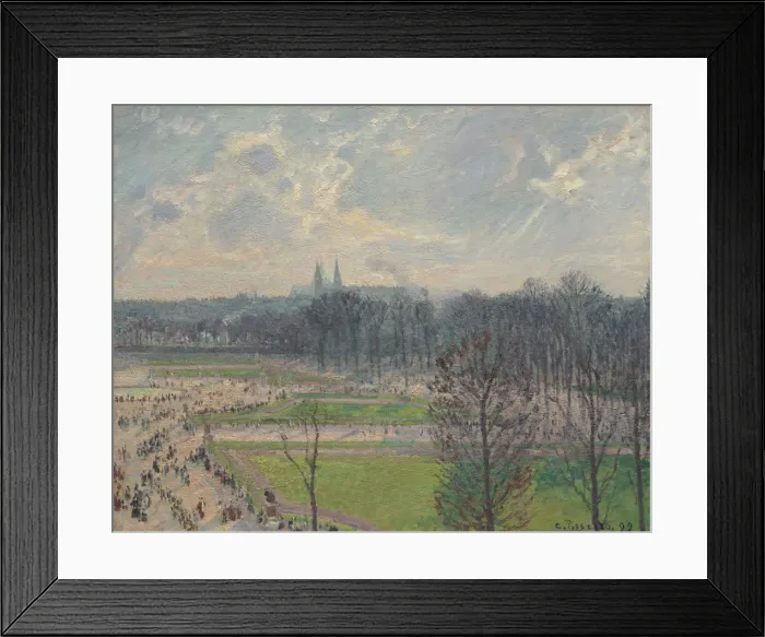 Framed Print : The Garden of the Tuileries on a Winter Afternoon, 1899. Creator: Camille Pissarro Framed Print : The Garden of the Tuileries on a Winter Afternoon, 1899. Creator: Camille Pissarro