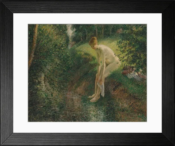 Framed Print : Bather in the Woods, 1895. Creator: Camille Pissarro Framed Print : Bather in the Woods, 1895. Creator: Camille Pissarro