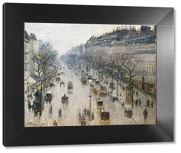 The Boulevard Montmartre on a Winter Morning, 1897. Creator: Camille Pissarro