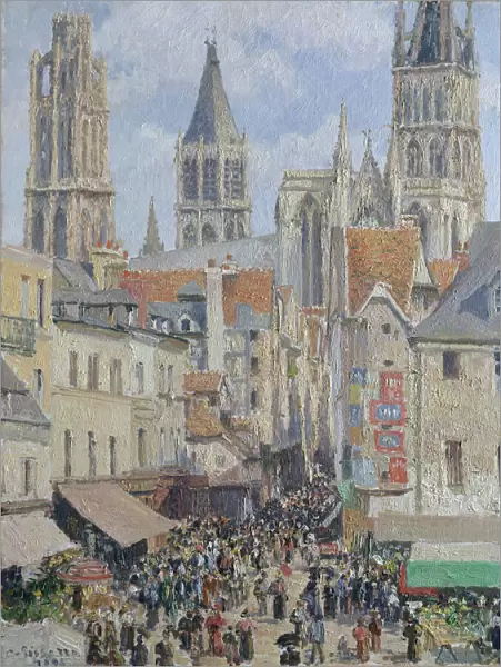 Rue de l Epicerie, Rouen (Effect of Sunlight), 1898. Creator: Camille Pissarro