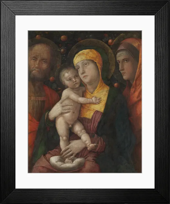 Framed Print : The Holy Family with Saint Mary Magdalen, ca. 1495-1500. Creator: Andrea Mantegna Framed Print : The Holy Family with Saint Mary Magdalen, ca. 1495-1500. Creator: Andrea Mantegna