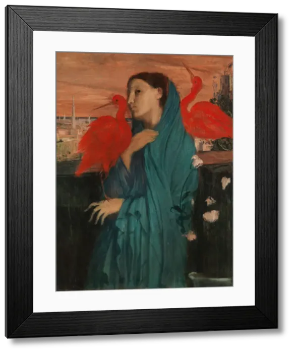 Framed Print : Young Woman with Ibis, 1860-62. Creator: Edgar Degas Framed Print : Young Woman with Ibis, 1860-62. Creator: Edgar Degas