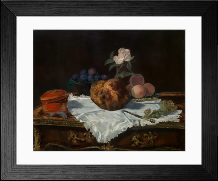 Framed Print : The Brioche, 1870. Creator: Edouard Manet Framed Print : The Brioche, 1870. Creator: Edouard Manet