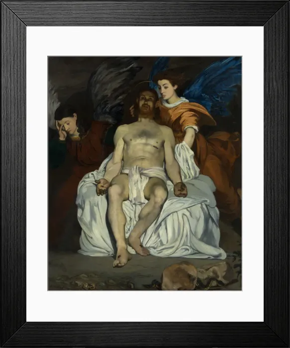 Framed Print : The Dead Christ with Angels, 1864. Creator: Edouard Manet Framed Print : The Dead Christ with Angels, 1864. Creator: Edouard Manet