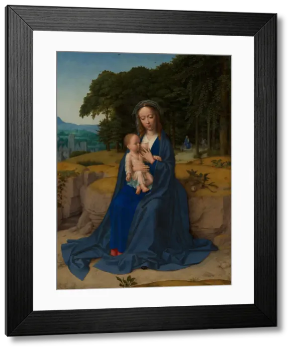 Framed Print : The Rest on the Flight into Egypt, ca. 1512-15. Creator: Gerard David Framed Print : The Rest on the Flight into Egypt, ca. 1512-15. Creator: Gerard David