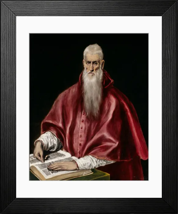 Framed Print : Saint Jerome as Scholar, ca. 1610. Creator: El Greco Framed Print : Saint Jerome as Scholar, ca. 1610. Creator: El Greco