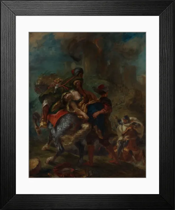 Framed Print : The Abduction of Rebecca, 1846. Creator: Eugene Delacroix Framed Print : The Abduction of Rebecca, 1846. Creator: Eugene Delacroix