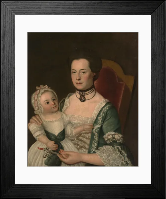 Framed Print : Mrs. Jacob Hurd and Child, ca. 1762. Creator: William Johnston Framed Print : Mrs. Jacob Hurd and Child, ca. 1762. Creator: William Johnston