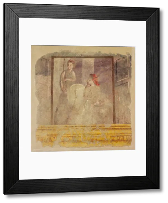 Framed Print : Wall painting fragment from the north wall of Room H of the Villa of P. Fannius Framed Print : Wall painting fragment from the north wall of Room H of the Villa of P. Fannius