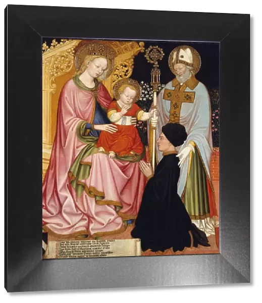 Madonna and Child with the Donor, Pietro de Lardi, Presented by Saint Nicholas, ca
