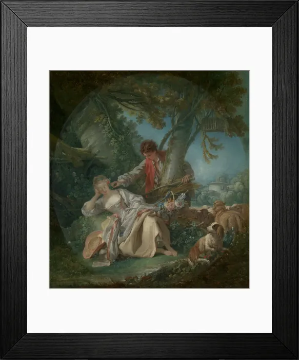 Framed Print : The Interrupted Sleep, 1750. Creator: Francois Boucher Framed Print : The Interrupted Sleep, 1750. Creator: Francois Boucher