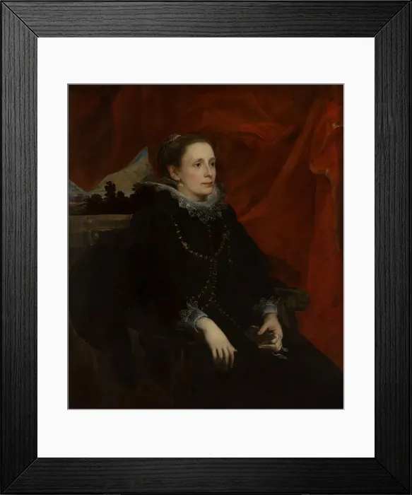 Framed Print : Portrait of a Woman, Called the Marchesa Durazzo, probably ca. 1622-25. Creator: Anthony van Dyck Framed Print : Portrait of a Woman, Called the Marchesa Durazzo, probably ca. 1622-25. Creator: Anthony van Dyck